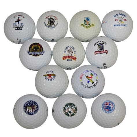 Lot Detail - Twelve Various US Open Championship Logo Golf Balls