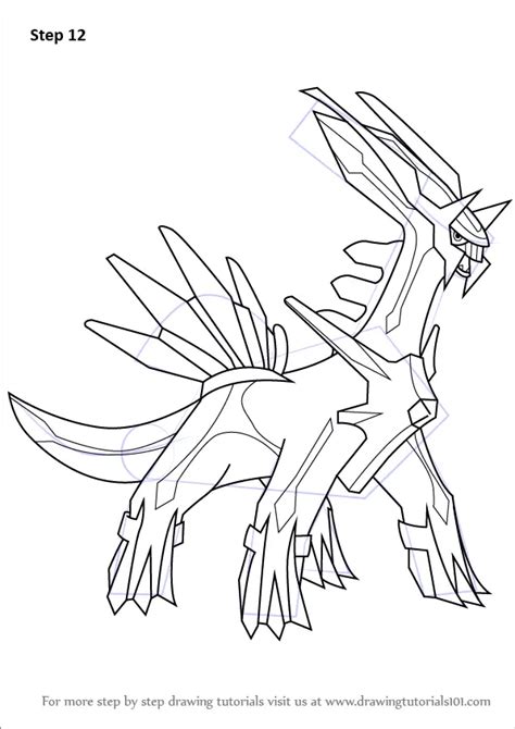 How To Draw Dialga From Pokemon Pokemon Step By Step