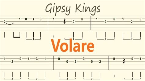 Volare Gipsy Kings Guitar Solo Tab Backingtrack Youtube