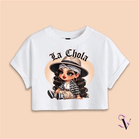 La Chola Chicana Chola Chibi Style Old School Chola Latina Shirt Png