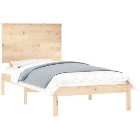 Bed Frame Without Mattress 75x190 Cm Small Single Solid Wood VidaXL