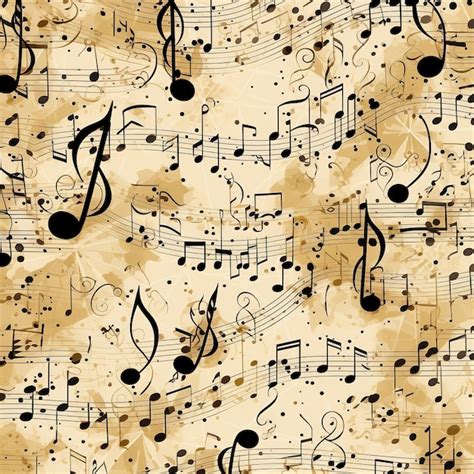 Fondo De Notas Musicales Foto Premium