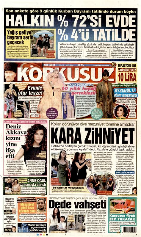 Korkusuz Gazetesi Korkusuz Man Et Oku Haberler Haziran