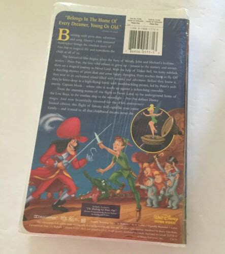 Mavin Walt Disney Th Anniversary Limited Edition Peter Pan Vhs New