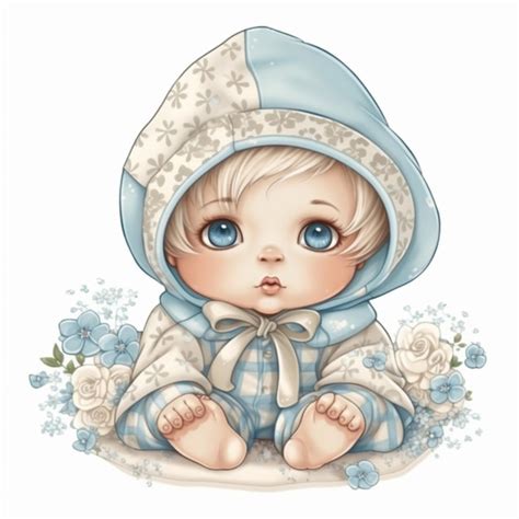 Premium Photo Watercolor Baby Boy Sublimation