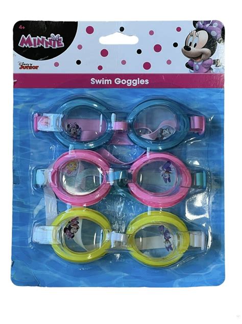 Disney Minnie Mouse Swim Goggles 3 Pack Goggles Disney Junior Ages 4