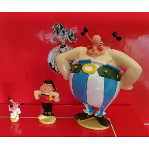 Figurine Astérix Idéfix Pépé et Obelix font pression UDERZO Pixi 02355