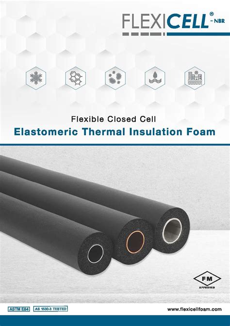 Flexicell Nbr Elastomeric Thermal Insulation Tubes Rolls Sheets