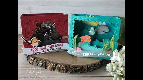 Lawn Fawn Shadow Box Card Add Ons Ocean And Theater Youtube