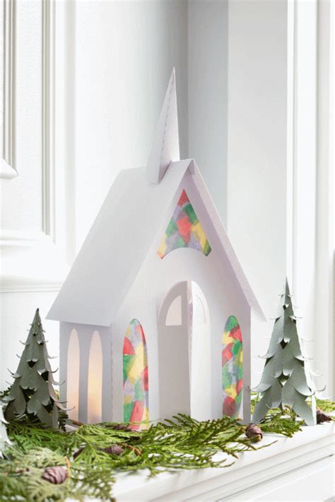 Papercraft Christmas Village Templates