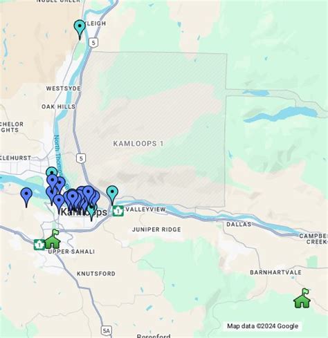 Map Of Kamloops Bc - Vally Isahella