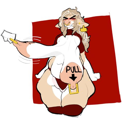 Rule 34 Anthro Areola Ass Big Areola Big Breasts Big Butt Biped Body Writing Bovid Bovine