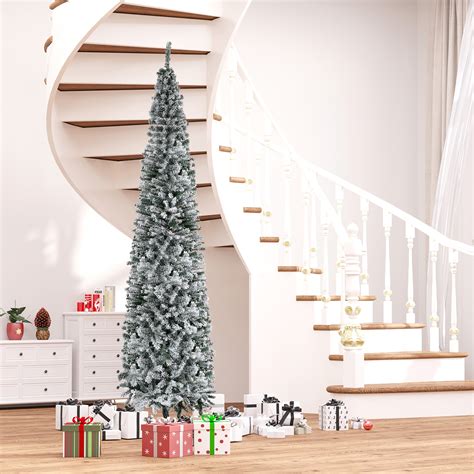 The Holiday Aisle Arbre De No L Effil Artificiel Blanc Vert Et