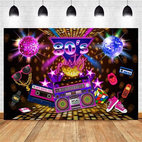 Online Shop NeoBack 80s Party Backdrop Disco Theme Retro 80's Birthday ...