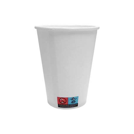 Vasos de papel Blancos Ø 80mm 240ml 8Oz 1 000 uds Envanature