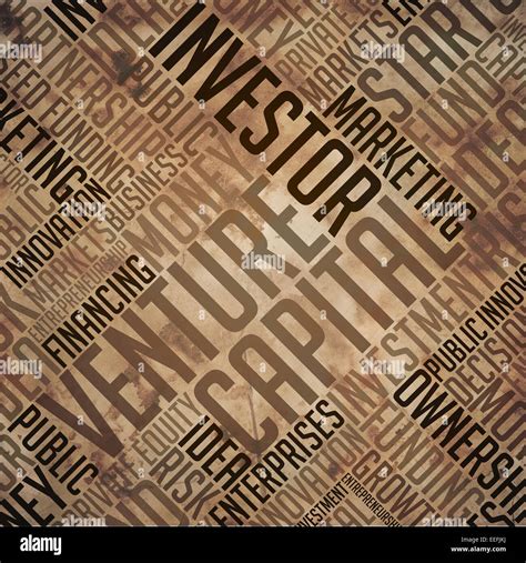 Venture Capital Grunge Brown Word Collage Stock Photo Alamy