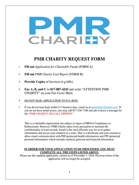 Pmr Charity Fill Online Printable Fillable Blank Pdffiller