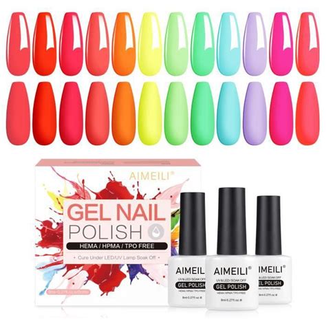 Aimeili Sans Hema Vernis Semi Permanent Set Color Es Lot Vernis