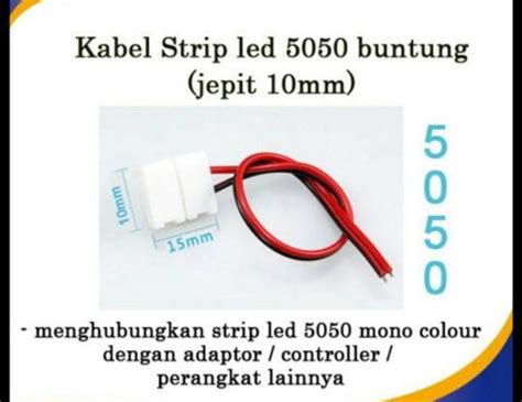 Jual Kabel Jepit Sambungan Led Strip 5050 Single Warna Tanpa Solder