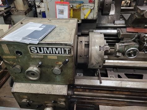 Used 1986 SUMMIT 19 4X80 Gap Bed Engine Lathes 8110 Myers Technology