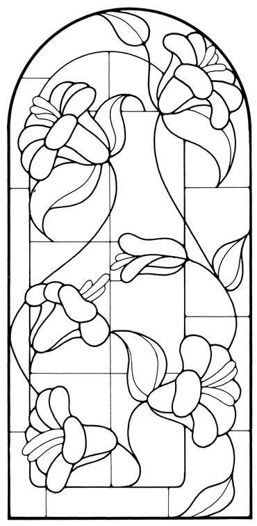 Art Nouveau Stained Glass Patterns Free