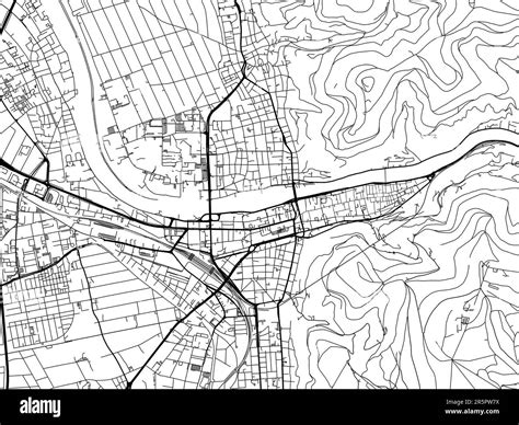 Vector Road Map Of The City Of Heidelberg In Germany On A White