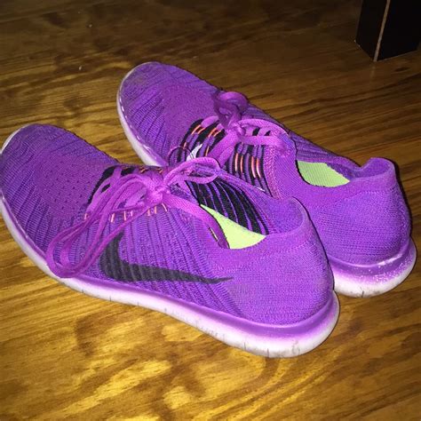 Nike Shoes Womens Purple Nike Flyknit Free Rns Color Purple Size 10 Purple Nikes