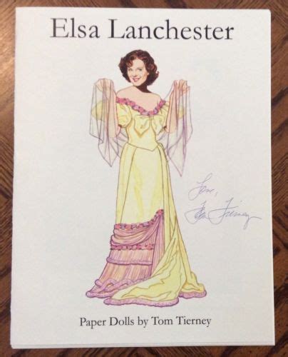 Paper Doll Convention Exclusive Signed By Author Elsa Lanchester By T