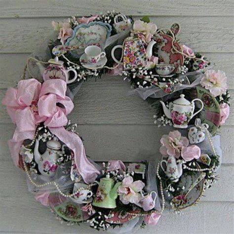 Tea Cup Wreath Wreath Crafts Teacup Crafts Wreaths