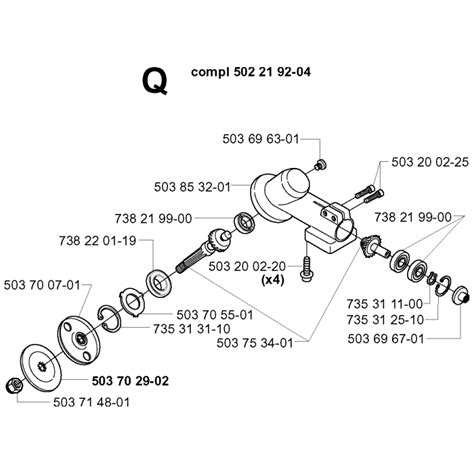 Bevel Gear Assembly For Husqvarna Rbd Brushcutters L S Engineers