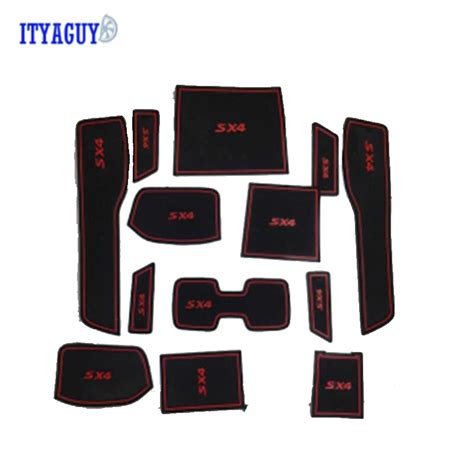 Car Door Slot Mats Gate Carpets Cup For Suzuki SX4 2013 Gate Slot Pad