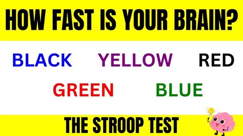 🧠 Color Confusion Iq Decode The Stroop Test 🌈 I How Fast Is Your