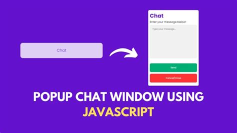 Popup Chat Window Using HTML CSS JavaScript YouTube