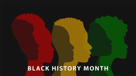 Black history month. African American History. Flat design with silhouettes of African American ...