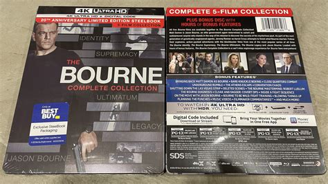 The Bourne Complete Collection 4k Steelbook Best Buy Exclusive Blu Ray Forum