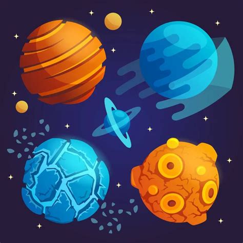 Planetas Del Sistema Solar E Ilustración De Vectores De Diseño Solar