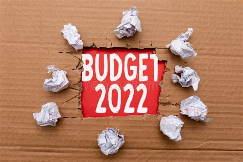 Hand Writing Sign Budget 2022 Business Idea Estimate Of Income And