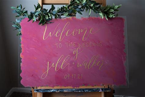 Personalized Wedding Welcome Calligraphy Sign Etsy