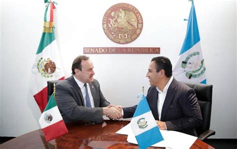 Recibe Eduardo Ramírez en el Senado a embajador de Guatemala en México