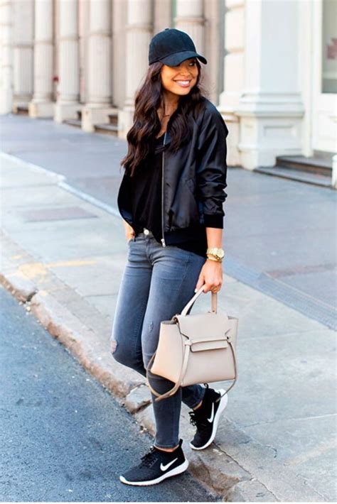 How To Dress Sporty And Still Be Classy Black Sneakers Outfit