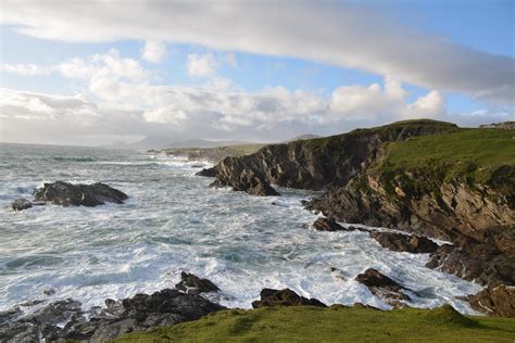 Cliffs, Achill Island, Wild Atlantic Way in County Mayo, Ireland ...