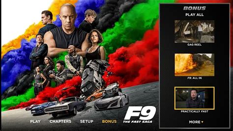 F9 The Fast Saga 2021 Blu Ray Menu Walkthrough YouTube