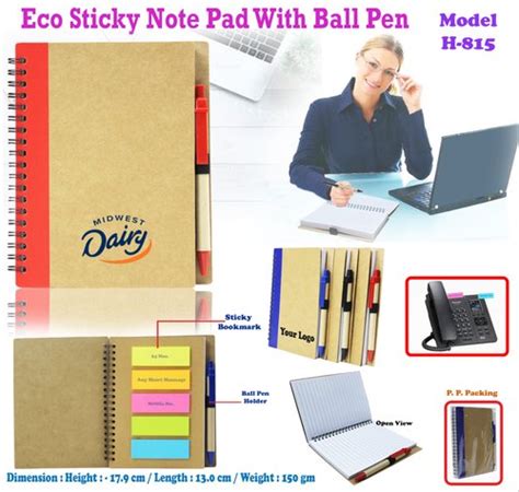 Eco Sticky Note Book With Ball Pen H 815 At Best Price In Ahmedabad