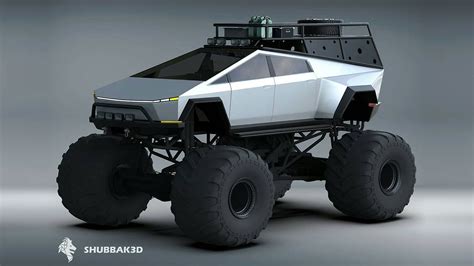 Someone Created A Tesla Cybertruck Monster Truck Render And We ...