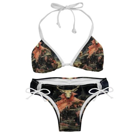 Bohemia Women S Bikini Set With Detachable Sponge And Adjustable Strap