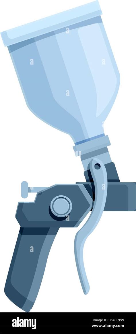 auto paint gun icon cartoon vector air spray car body auto paint gun