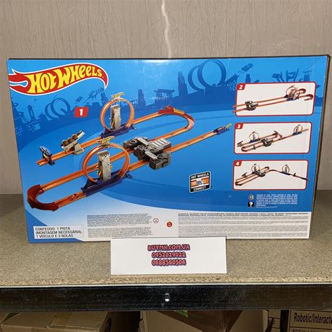 Трек Хот Вілс Подвійне прискорення Hot Wheels Track Builder Total Turbo Takeover Set BGX