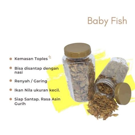 Jual Baby Fish Crispy Original Kemasan Toples Ikan Kecil Cemilan Lauk