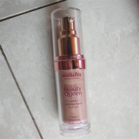 Mustika Ratu Beauty Queen Foundation Dewy Shade Nude Beige Dibuangsayang Kesehatan