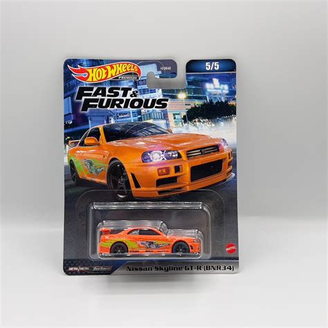 Nissan Skyline GT R R Hot Wheels Premium Modello Pressofuso Raro Fast Furious Replica Di
